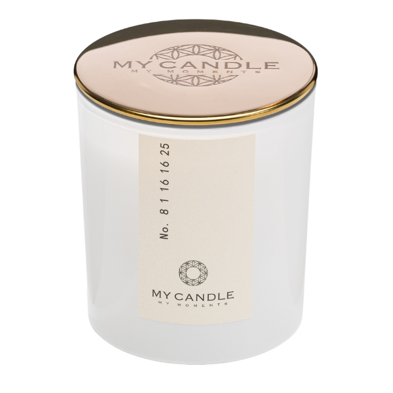 Juwelkerze Happy | Licht & Freude mit Amethyst & Orangenblüte – My Candle