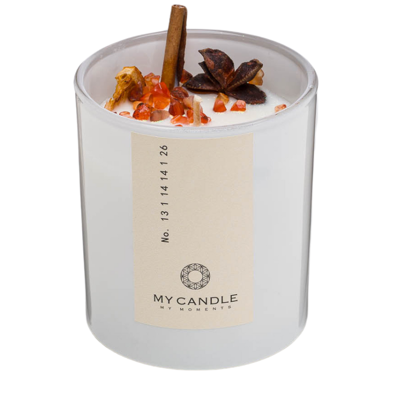 Juwelkerze Mannaz White | Verbindung, Gemeinschaft & Wachstum – My Candle